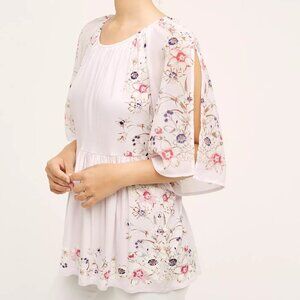 Anthroplogie Garden Border Blouse, Lilac, L